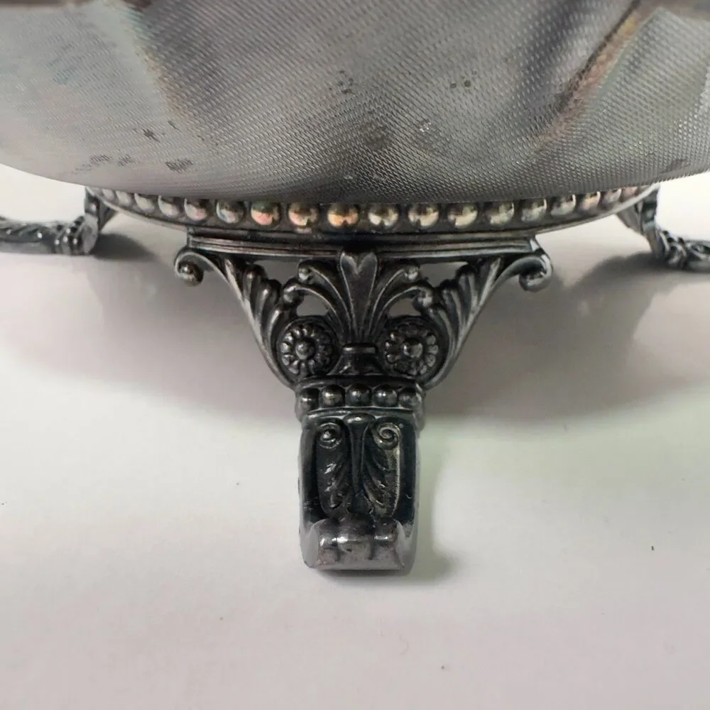 Silver pate James Tufts Tidbit Bowl Handled 1850 to 1890 Vintage True‎ Antique